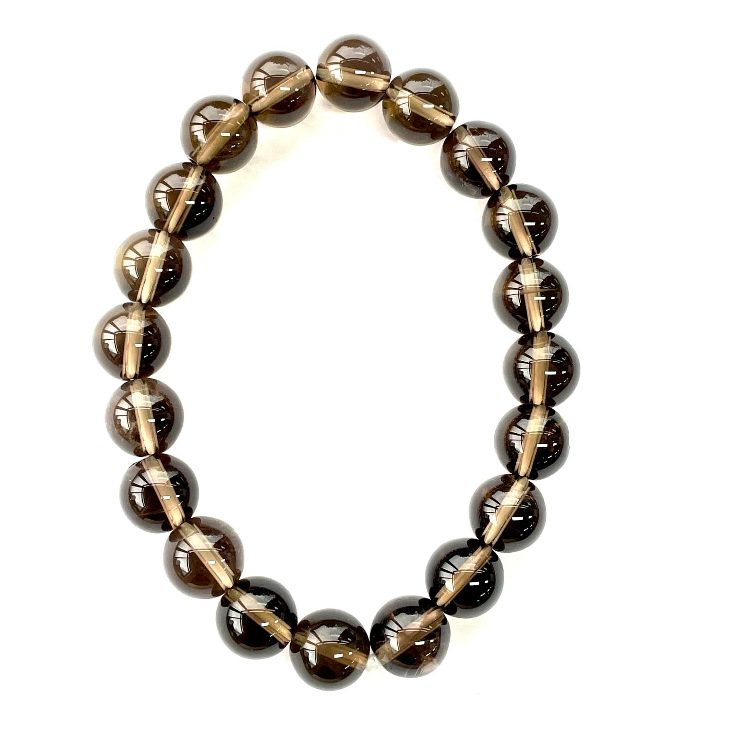 Smoky Quartz Beads Bracelet - 10mm Smoky Quartz Beads Bracelet - 10mm